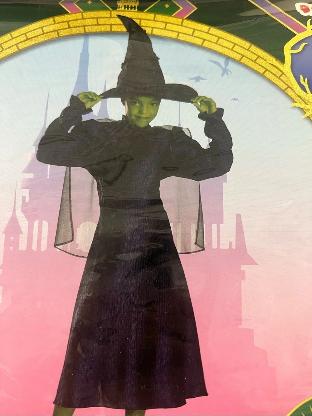 Disguise Wicked Elphaba Child Costume dress - Black & Green M 7-8 NEW Halloween